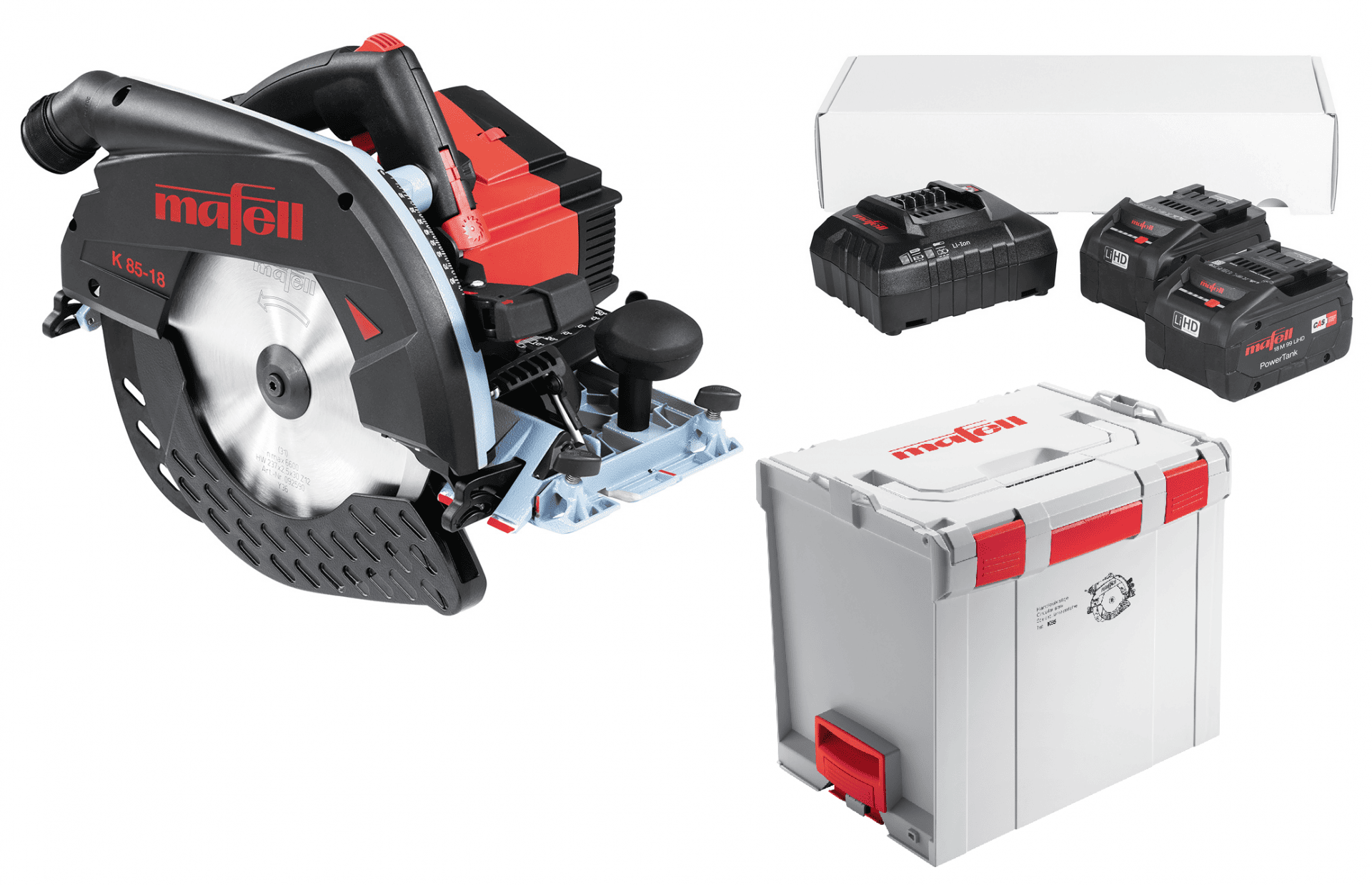 Mafell Akku-Handkreissäge K 85-18 PURE im L-MAX inkl. Power SET 2 (209599) (DEAL451)