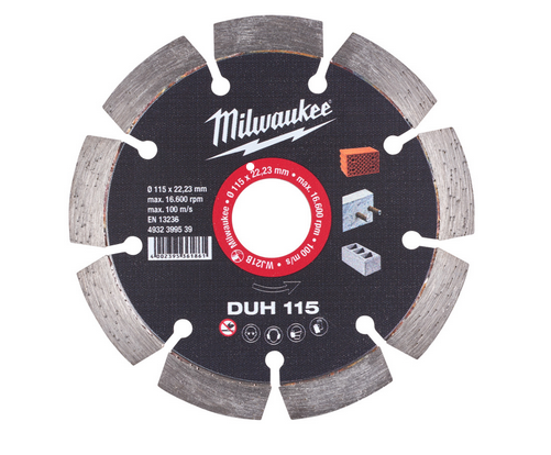 Milwaukee Diamanttrennscheibe DUH 115 mm für harte Materialien