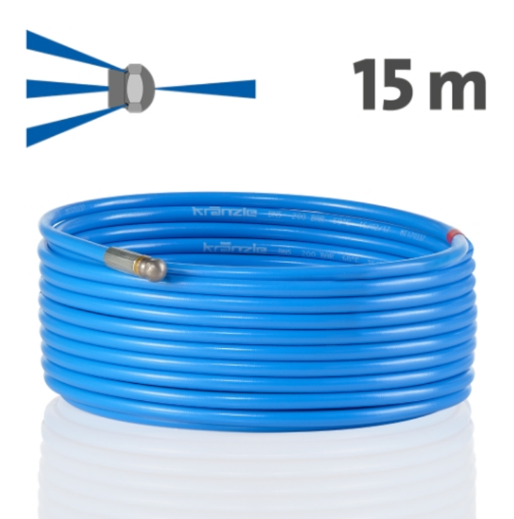 Kränzle Rohrreinigungsschlauch 15 m Stecksystem D12