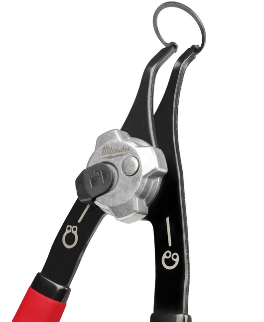 Milwaukee Sicherungsringzange für Wellen und Bohrung 45° gekröpft, 1,2 mm Spitze