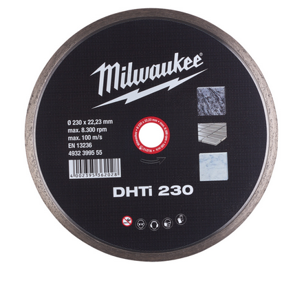 Milwaukee Diamanttrennscheibe DHTi 230 mm Keramik u. Naturstein, geschlossen