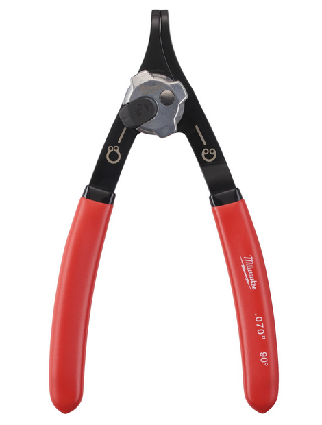 Milwaukee Sicherungsringzange für Wellen und Bohrungen 90° gekröpft, 1,8 mm Spitze