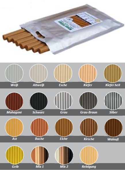 Astfüllerstäbe Kompakt Beutel 150 mm 8 Stäbe pro Beutel