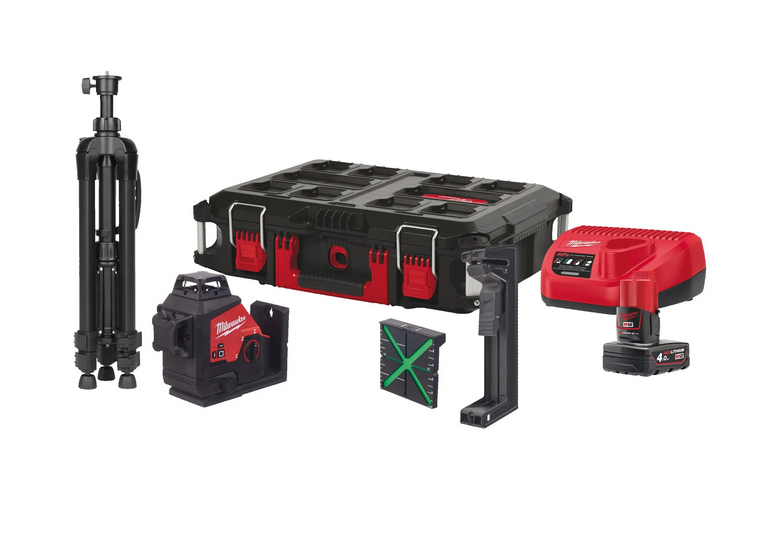Milwaukee 123PLSKIT-401P Akku-Kreuzlinienlaser 