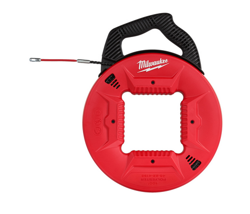 Milwaukee Polyester-Kabeleinziehspirale 30 m, nicht leitend mit Abrollgehäuse