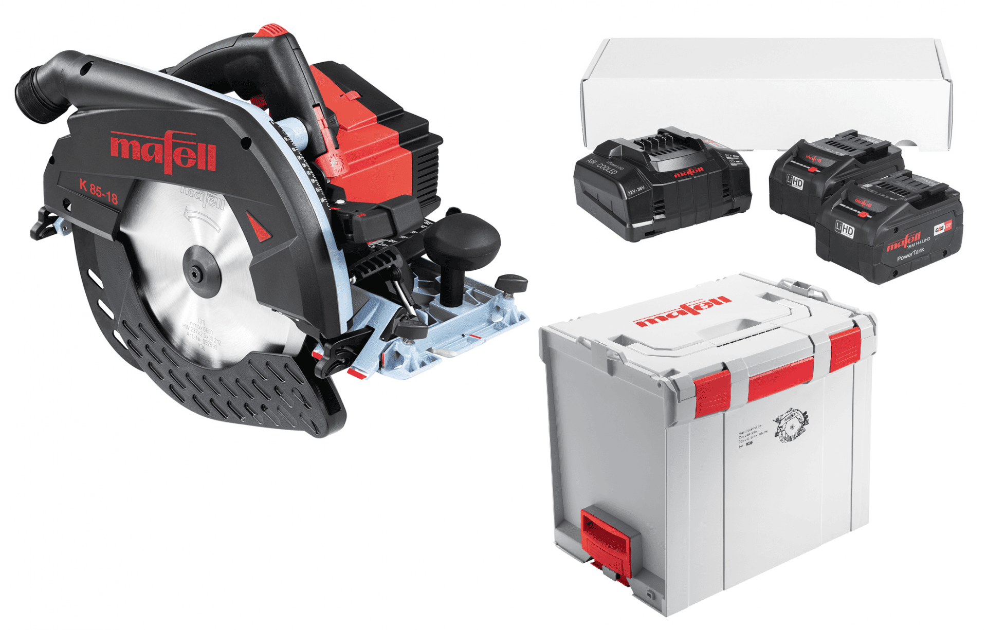 Mafell Akku-Handkreissäge K 85-18 PURE im L-MAX inkl. Power SET 3 (209598) (DEAL450)