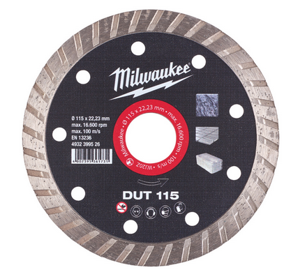 Milwaukee Diamanttrennscheibe DUT 115 mm Universal geschlossen