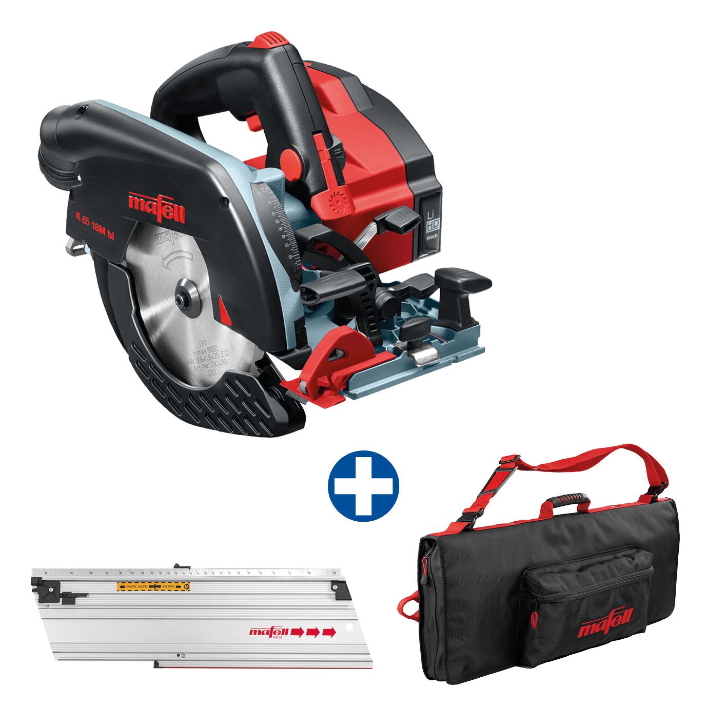 Mafell Handkreissäge K 65 18M bl inkl. Führungseinrichtung M + Tasche TZ-FT800 (DEAL97) 