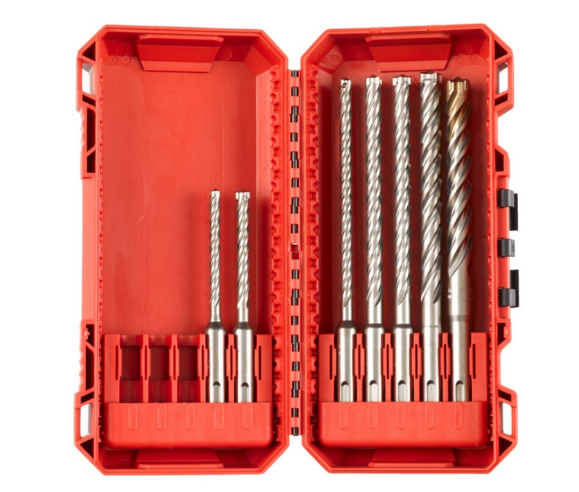 Milwaukee Hammerbohrer MX4 SDS-Plus Set 7-teilig 5/6 x 115mm, 6/8/8/10 x 165 mm, 12 x 160 mm in PAC