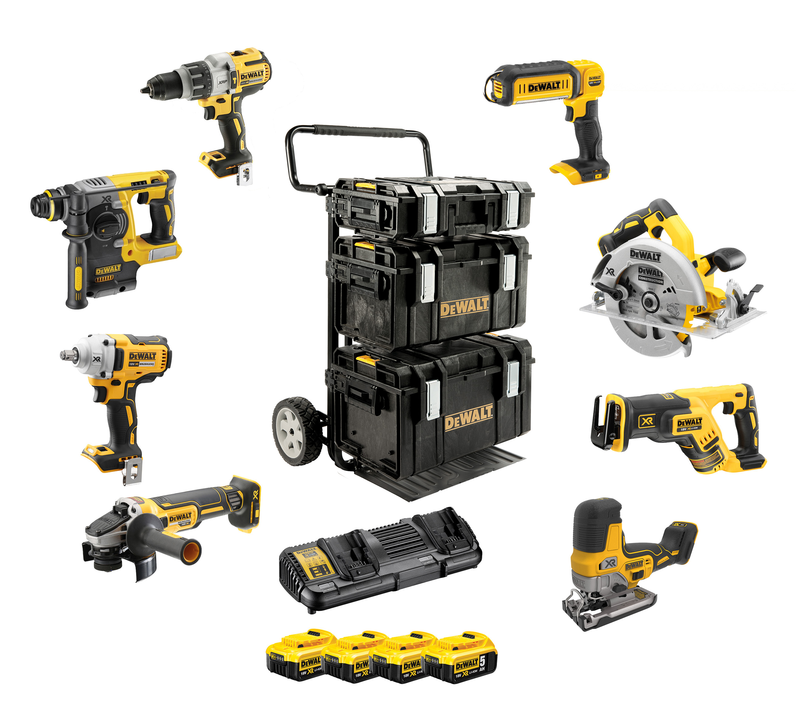 Dewalt DCK856P4 18,0 Volt / 5 Ah Akku-Kombopack