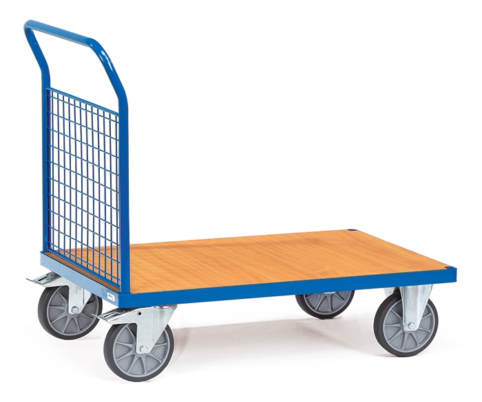 Fetra Stirnwandwagen mit Stirnwand aus Drahtgitter und einer Ladefläche von 850 x 500mm 1510