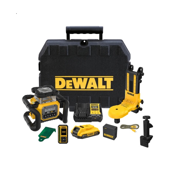 Dewalt 18 V Rotationslaser, Grün, Vertikal-Lot (Doppelt), Vollautomatisch, Single Slope