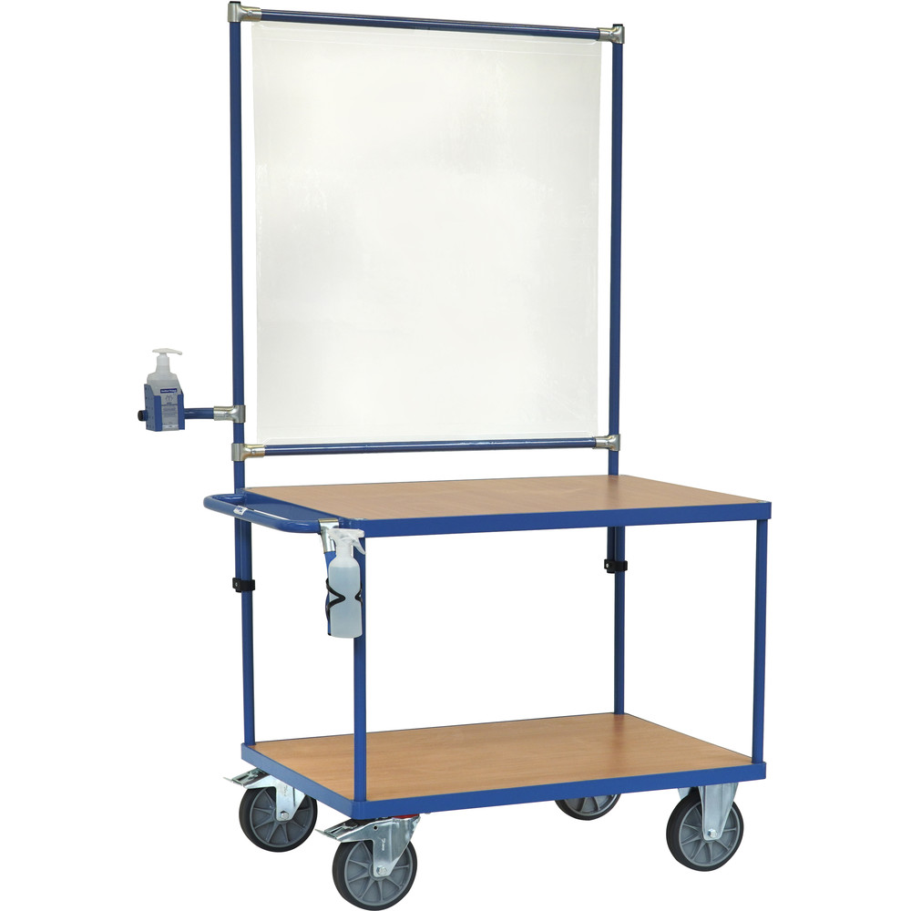 Fetra Tischwagen 2402 mit Infektionsschutzausstattung bestehend aus je 1x: 5901, 1393-B0500, 1391