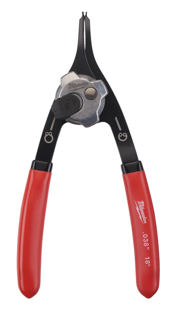 Milwaukee Sicherungsringzange für Wellen und Bohrungen 0,9 mm Spitze, für Größe A0/J0