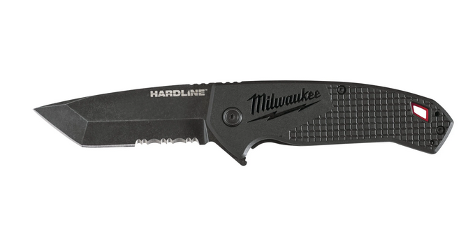 Milwaukee HARDLINE Premium-Klappmesser 75 mm Klingenlänge mit partiellem Wellenschliff