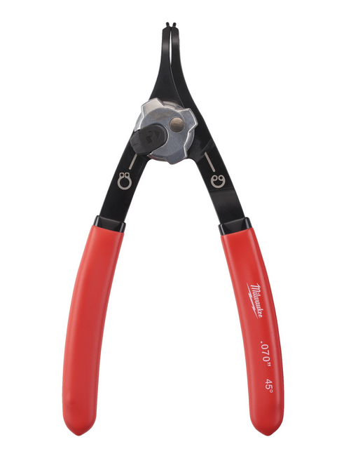 Milwaukee Sicherungsringzange für Wellen und Bohrungen 45° gekröpft, 1,8 mm Spitze