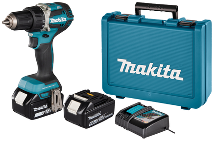 Makita Akku-Bohrschrauber DDF484RTE, 18V / 5,0Ah, mit 2 Akkus und Koffer