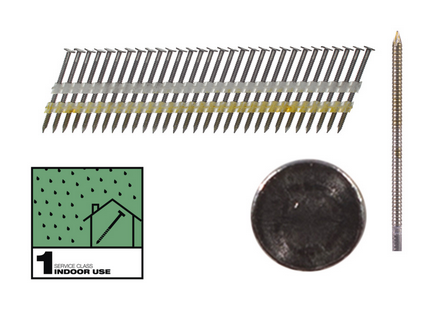 Milwaukee Rundkopf-Nägel für M18FFN21 7,4 x 2,8 x 65 mm, Ringschaft Stahl blank, 20°