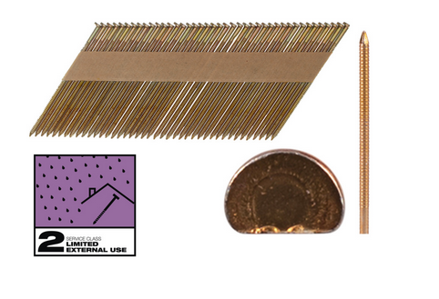 Milwaukee D-Kopf-Nägel für M18FFN 7,4 x 2,8 mm, Ringschaft verzinkt, 34°